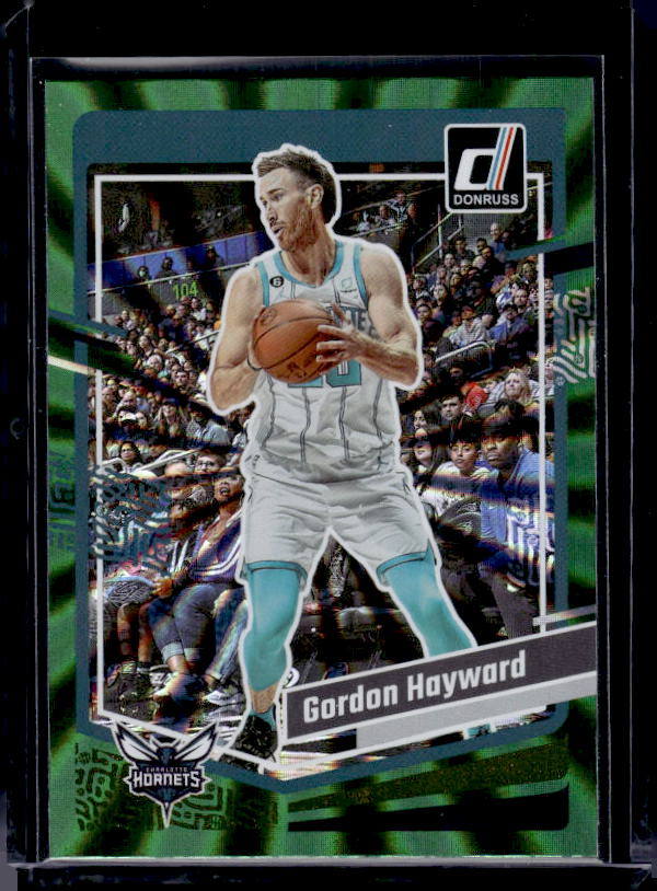 2023-24 Donruss #34 Gordon Hayward Green Laser Holo