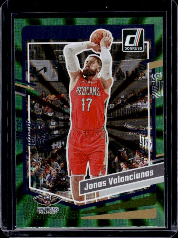 2023-24 Donruss #180 Jonas Valanciunas Green Laser Holo