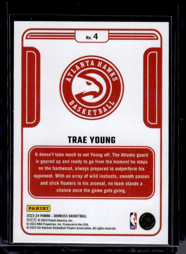 2023-24 Donruss #4 Trae Young Complete Players