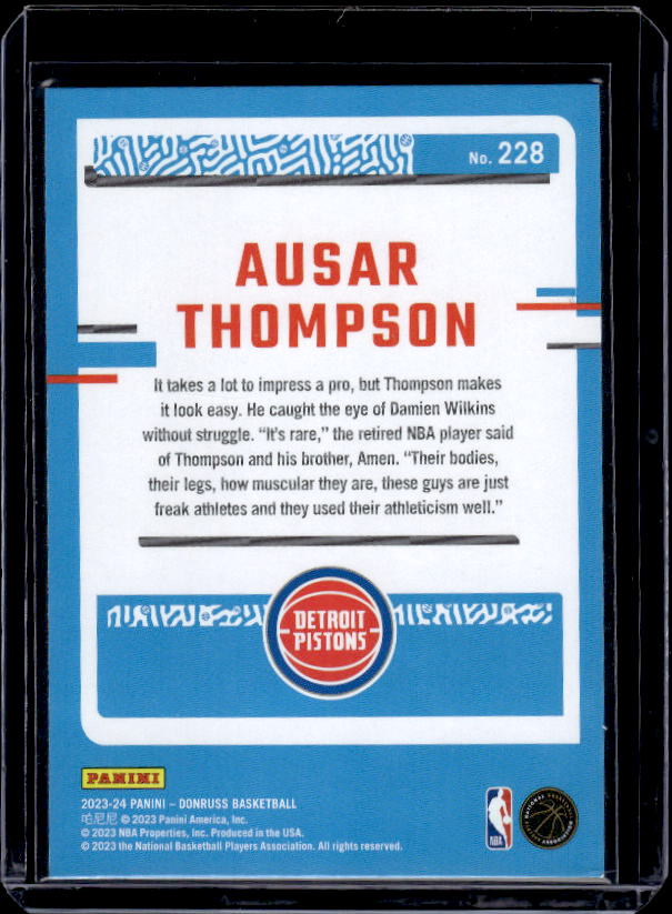 2023-24 Donruss #228 Ausar Thompson