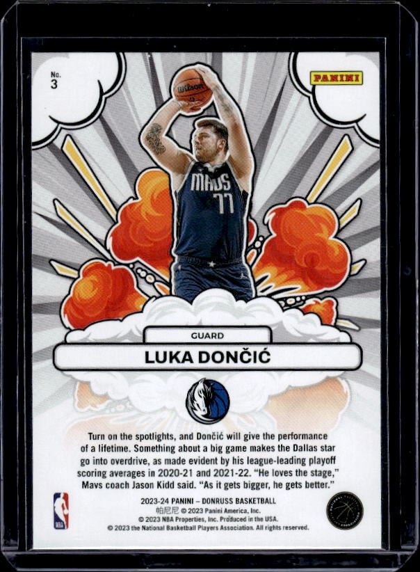 2023-24 Donruss #3 Luka Doncic Bomb Squad