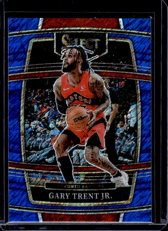 2021-22 Panini Select #25 Gary Trent Jr. Blue Shimmer Prizms