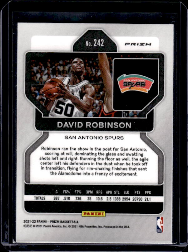 2021-22 Panini Prizm #242 David Robinson Ice