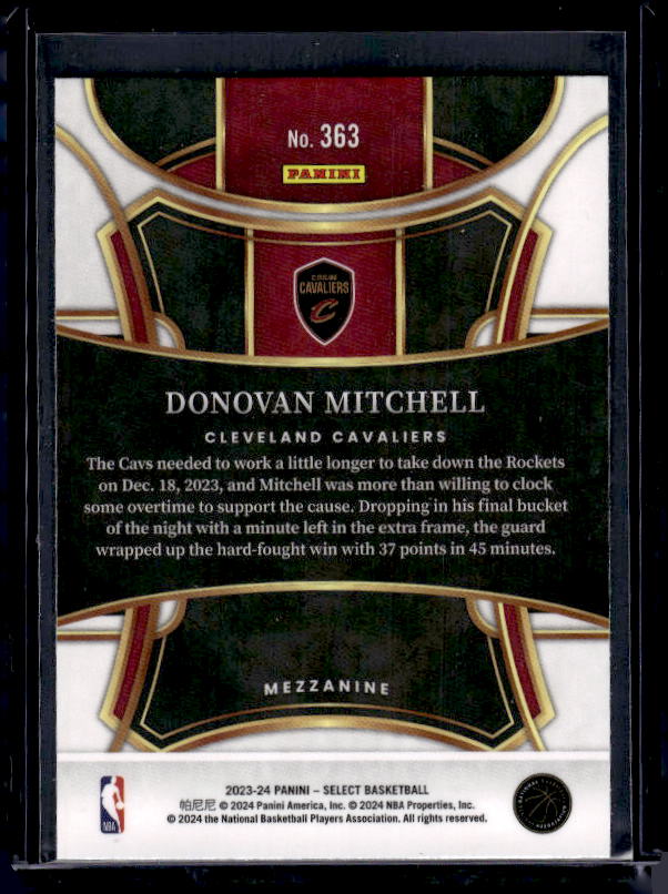 2023-24 Panini Select #363 Donovan Mitchell