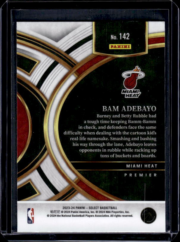 2023-24 Panini Select #142 Bam Adebayo