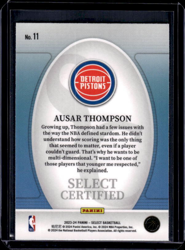 2023-24 Panini Select #11 Ausar Thompson