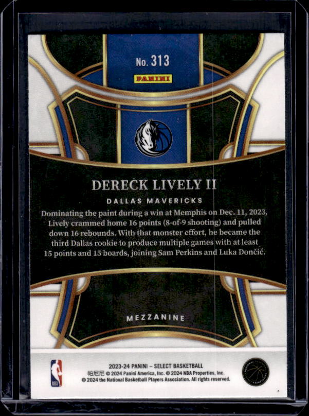 2023-24 Panini Select #313 Dereck Lively II