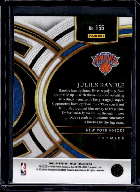 2023-24 Panini Select #155 Julius Randle Blue (Retail Base)