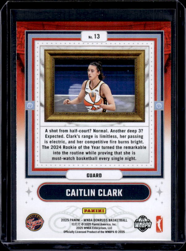 2025 Donruss WNBA #13 Caitlin Clark Franchise Features