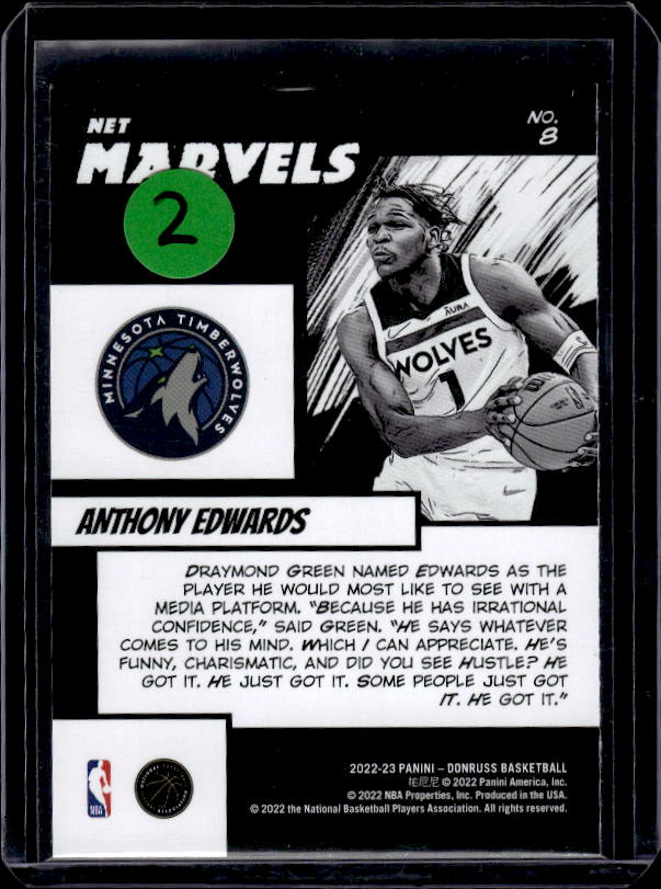 2022-23 Donruss #8 Anthony Edwards Net Marvels