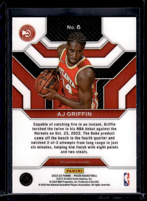 2022-23 Panini Prizm #6 AJ Griffin Emergent