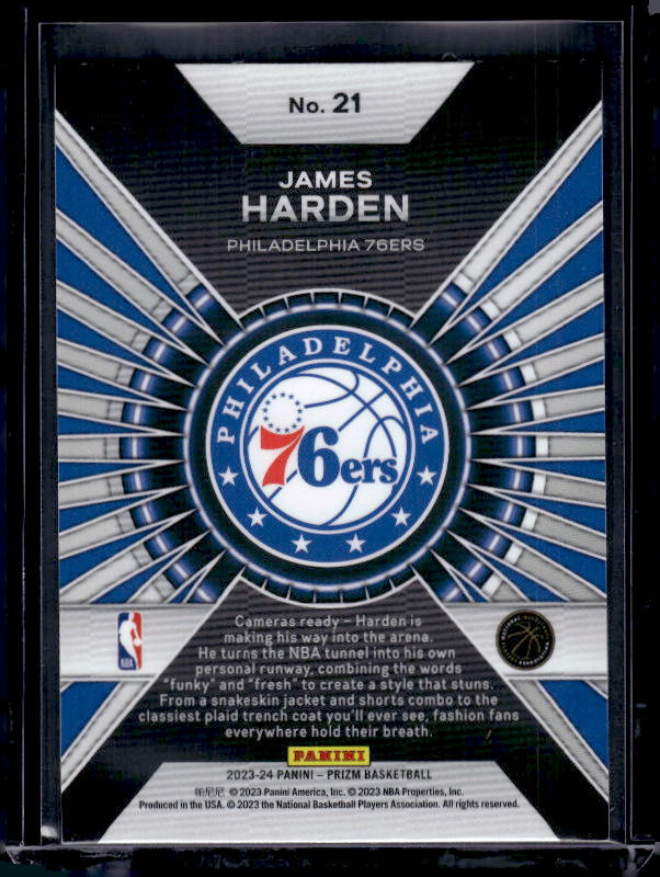 2023-24 Panini Prizm #21 James Harden Dominance