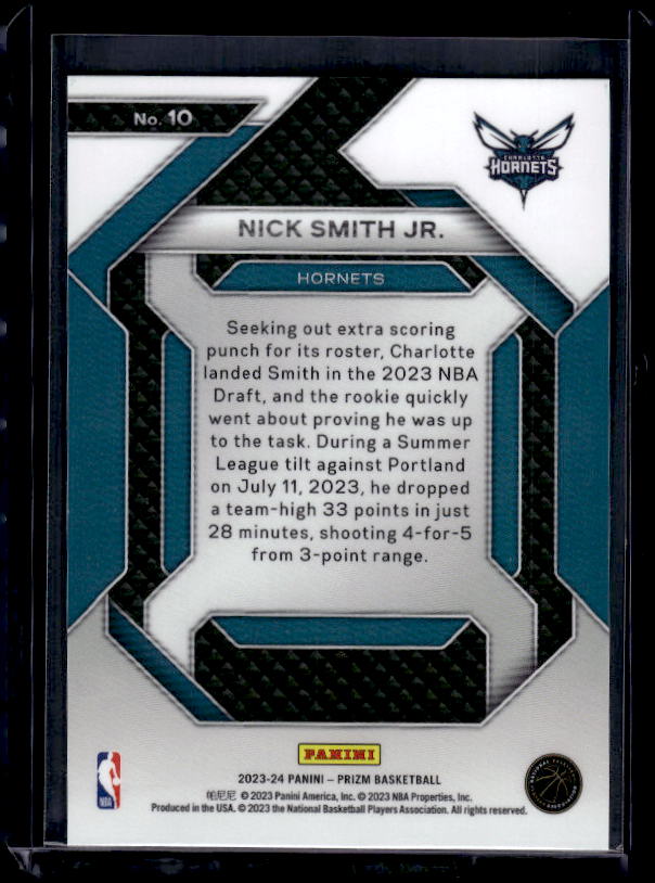 2023-24 Panini Prizm #10 Nick Smith Jr.
