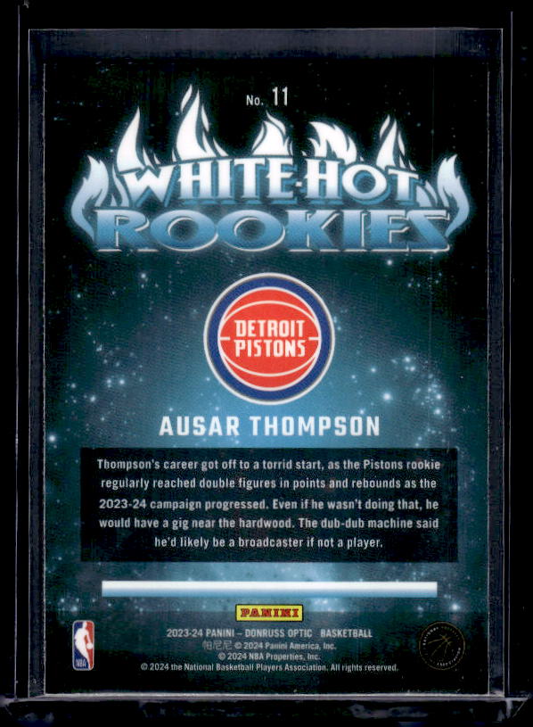 2023-24 Donruss Optic #11 Ausar Thompson White Hot Rookies