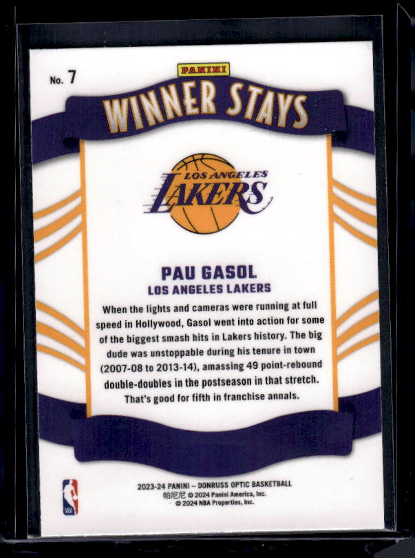 2023-24 Donruss Optic #7 Pau Gasol