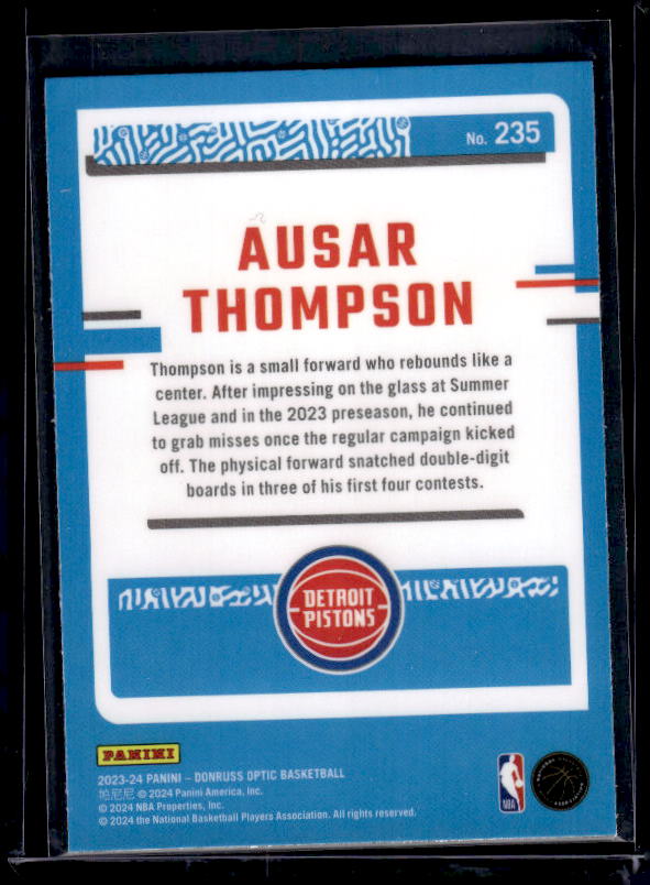 2023-24 Donruss Optic #235 Ausar Thompson