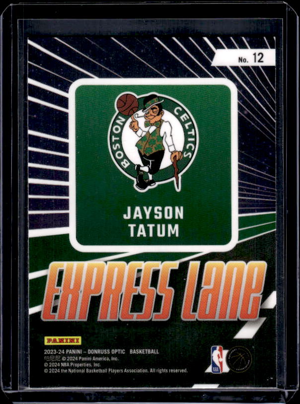 2023-24 Donruss Optic #12 Jayson Tatum Express Lane