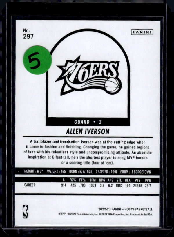 2022-23 Hoops #297 Allen Iverson