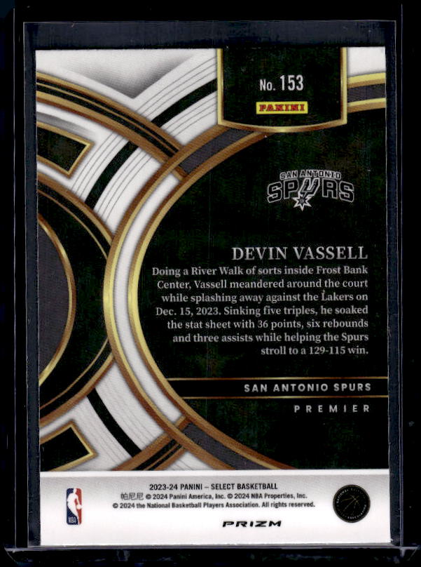 2023-24 Panini Select #153 Devin Vassell