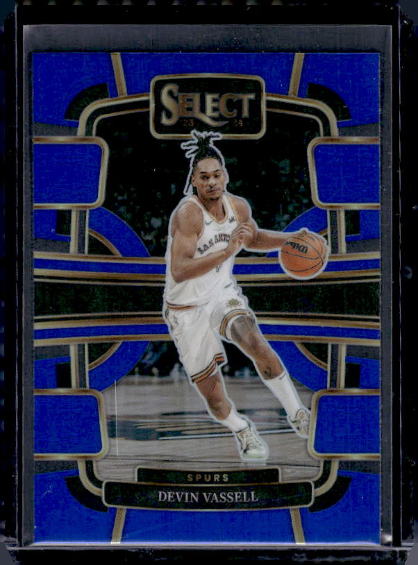 2023-24 Panini Select #48 Devin Vassell Blue Prizms