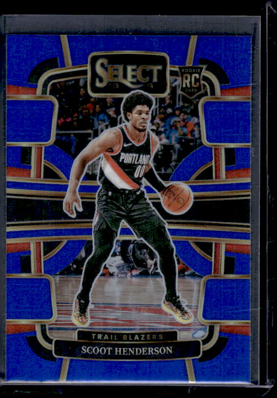2023-24 Panini Select #77 Scoot Henderson Blue Prizms
