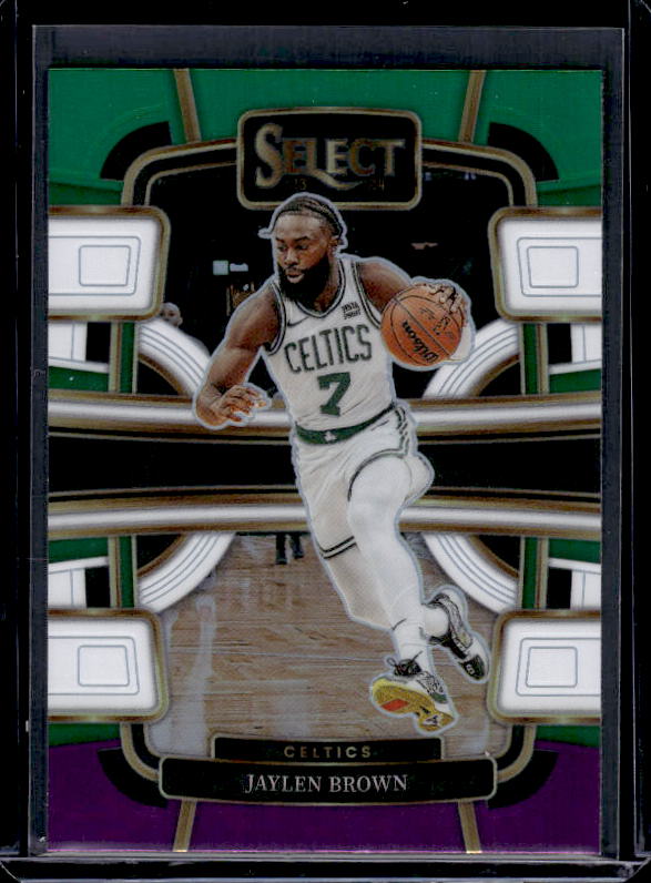 2021-22 Panini Select #67 Jaylen Brown Tri-Color Prizms