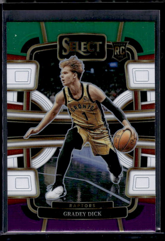 2023-24 Panini Select #90 Gradey Dick Green White Purple Prizms