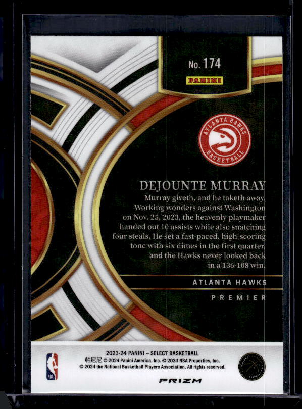 2023-24 Panini Select #174 Dejounte Murray Green White Purple Prizms