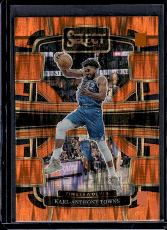 2023-24 Panini Select #5 Karl-Anthony Towns Orange Flash Prizms
