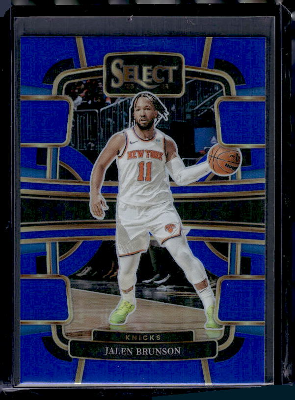 2023-24 Panini Select #7 Jalen Brunson Blue Prizms