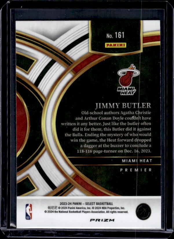 2023-24 Panini Select #161 Jimmy Butler Tri-Color Prizms
