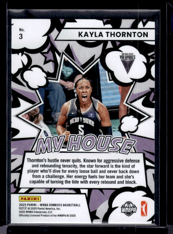 2025 Donruss WNBA #3 Kayla Thornton My House Press Proof Blue