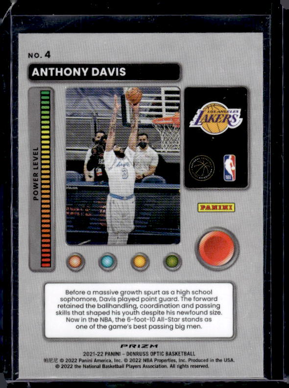 2021-22 Donruss Optic #4 Anthony Davis T-Minus 3...2...1 Holo