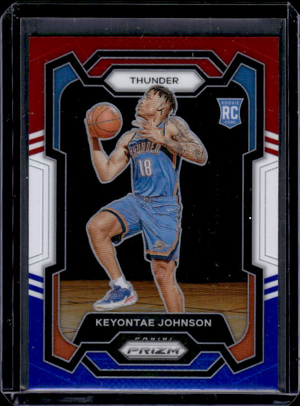 2023-24 Panini Prizm #176 Keyontae Johnson Prizms Red White and Blue
