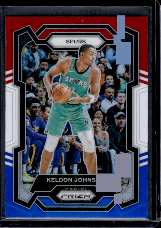 2023-24 Panini Prizm #82 Keldon Johnson Prizms Red White and Blue