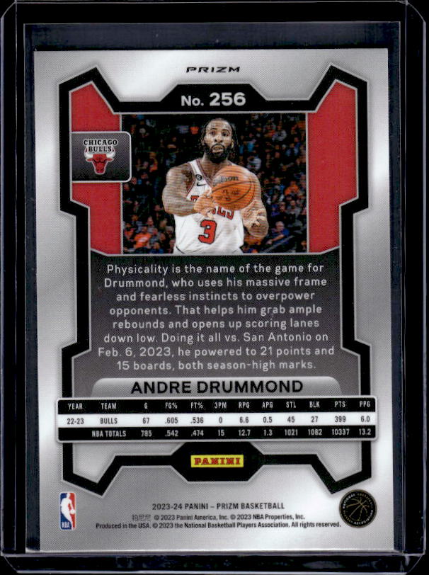 2023-24 Panini Prizm #256 Andre Drummond Prizms Red White and Blue