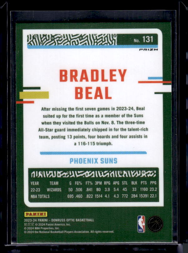 2023-24 Donruss Optic #131 Bradley Beal Holo