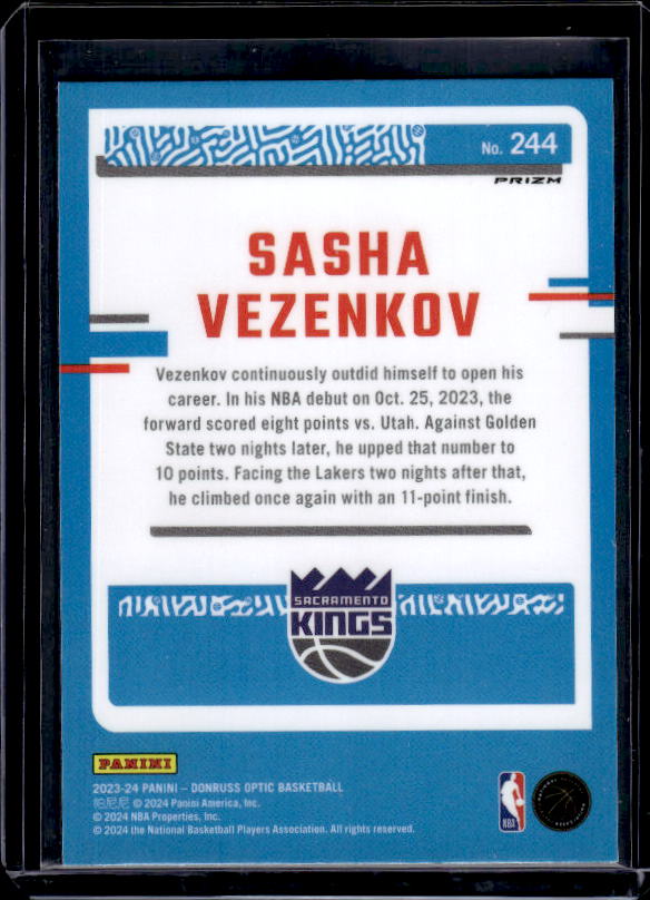 2023-24 Donruss Optic #244 Sasha Vezenkov Holo