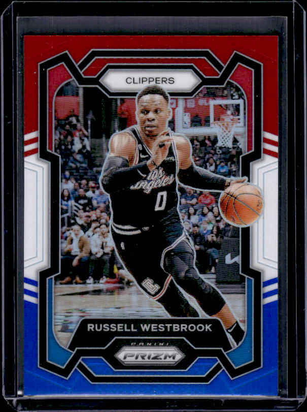 2023-24 Panini Prizm #39 Russell Westbrook Prizms Red White and Blue