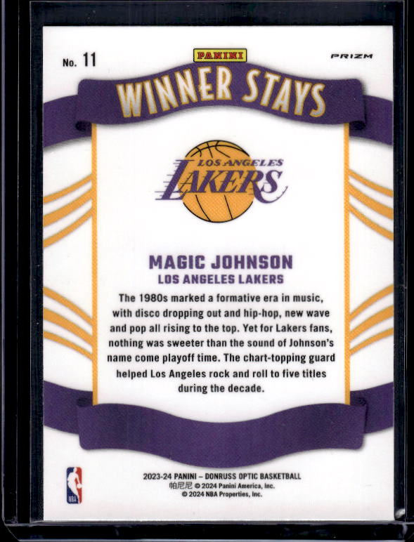 2023-24 Donruss Optic #11 Magic Johnson Winner Stays Holo