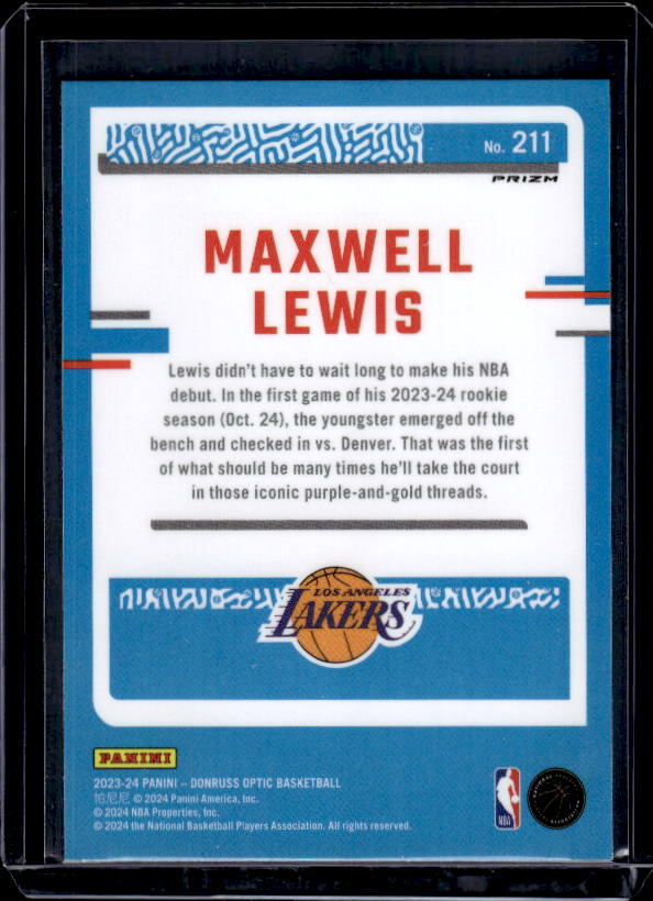 2023-24 Donruss Optic #211 Maxwell Lewis Holo