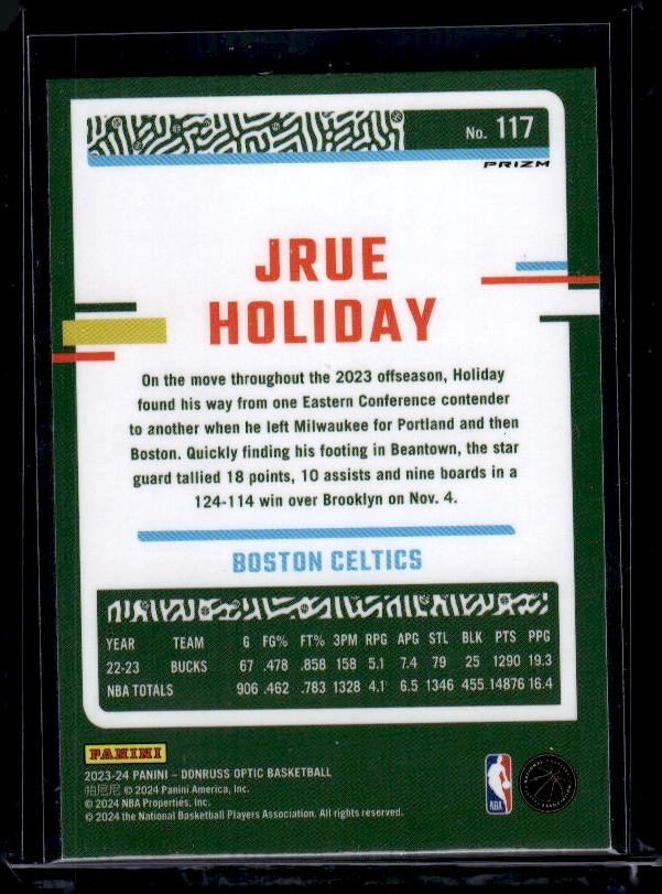 2023-24 Donruss Optic #117 Jrue Holiday Holo