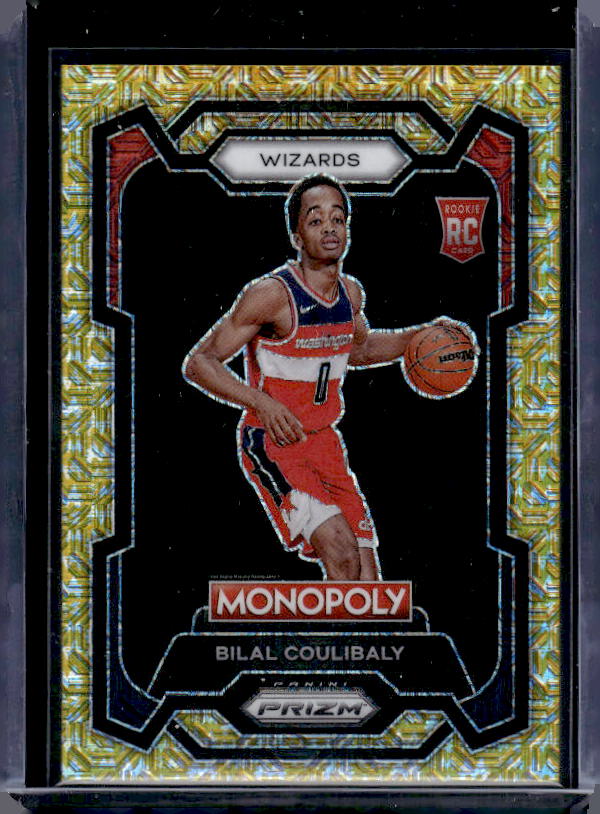 2023-24 Panini Prizm Monopoly #90 Bilal Coulibaly Gold Millionaire Shimmer #/500