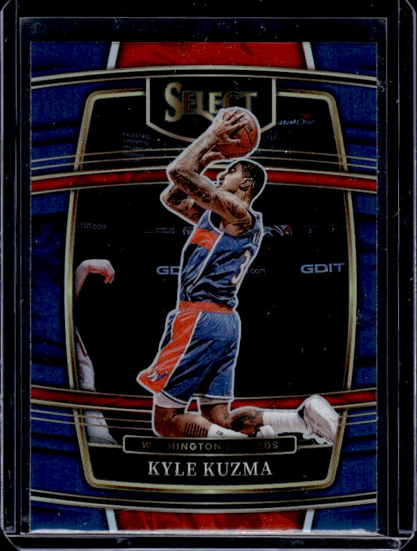 2021-22 Panini Select #70 Kyle Kuzma Blue Shimmer Prizms