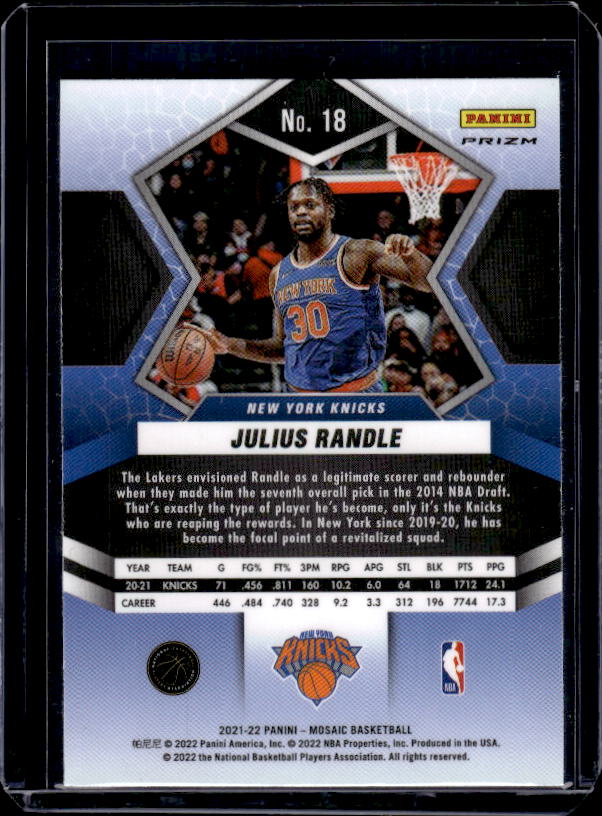 2021-22 Panini Mosaic #18 Julius Randle Mosaic