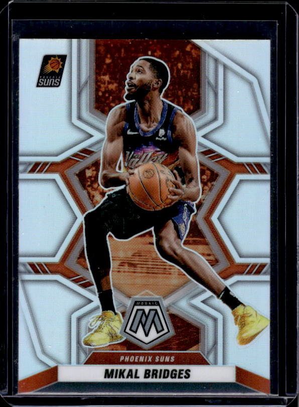 2021-22 Panini Mosaic #170 Mikal Bridges Silver