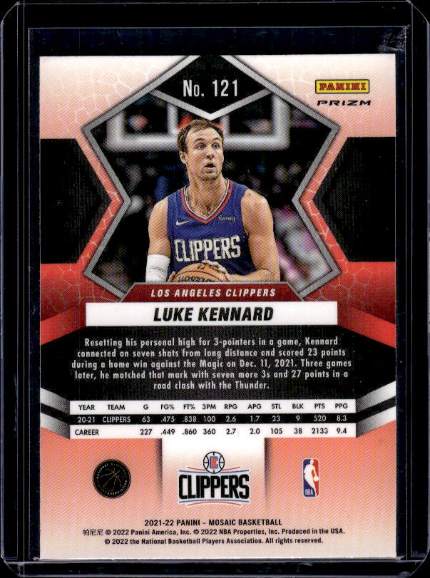 2021-22 Panini Mosaic #121 Luke Kennard Green