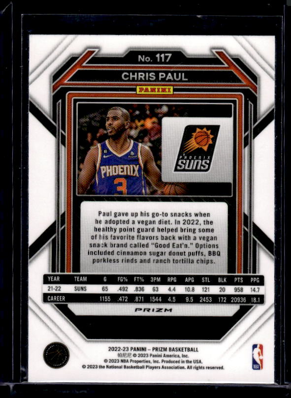 2022-23 Panini Prizm #117 Chris Paul Prizms Green