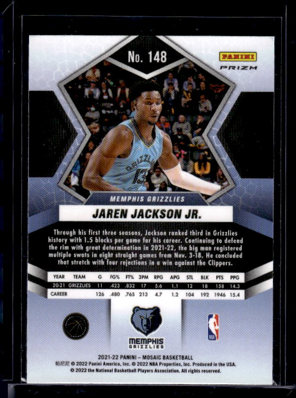 2021-22 Panini Mosaic #148 Jaren Jackson Jr. Green