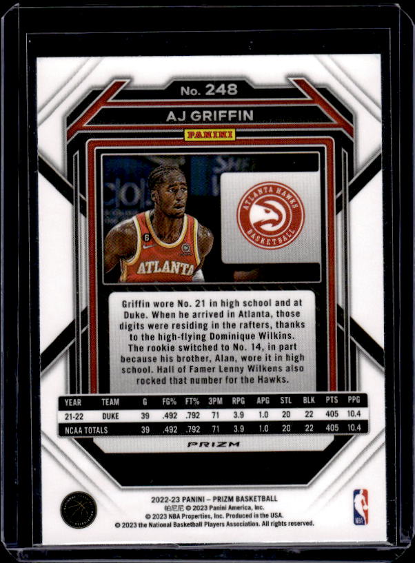 2022-23 Panini Prizm #248 AJ Griffin Prizms Ice